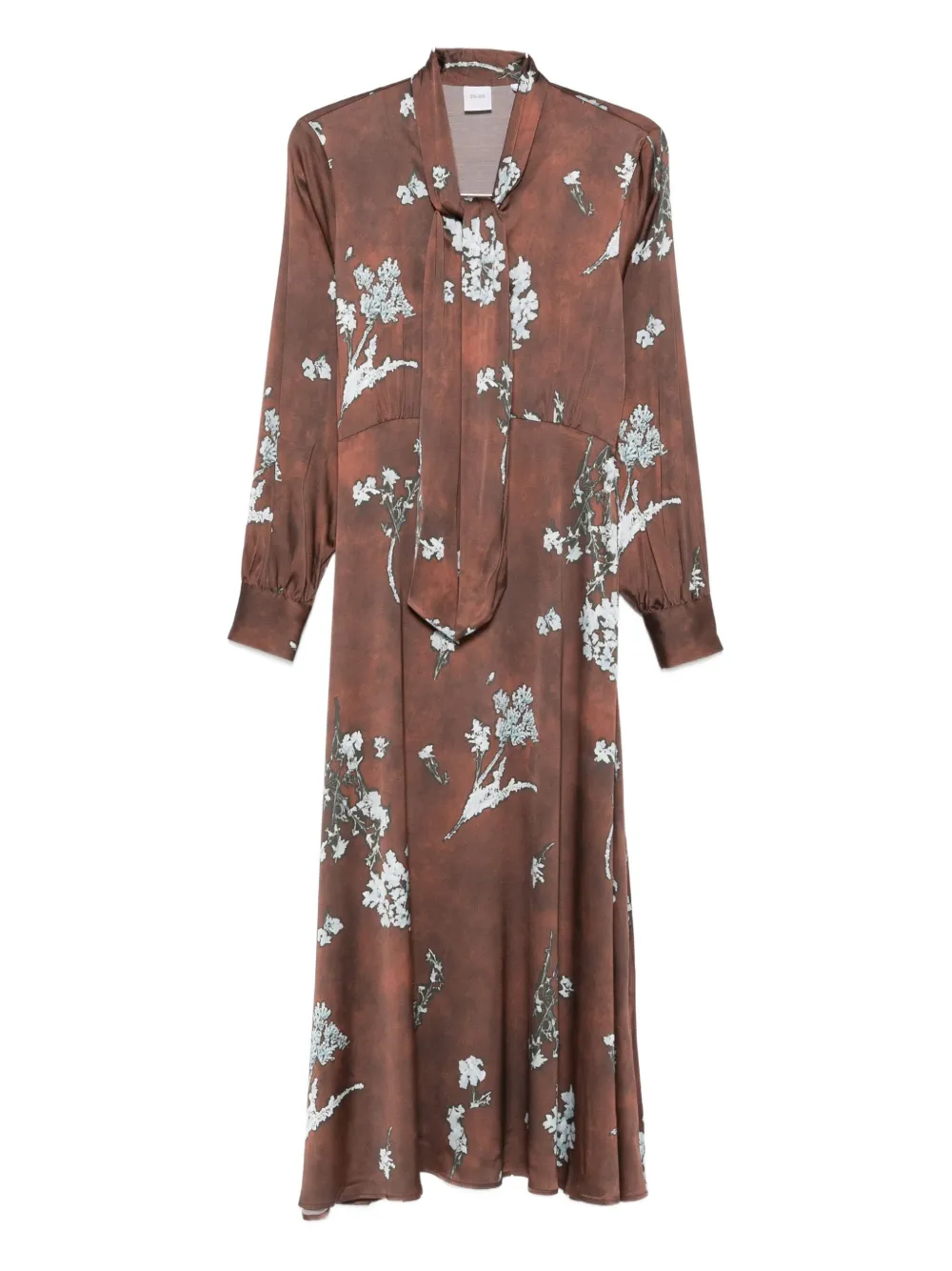 

Платье миди с завязками и цветочным принтом Caliban, коричневый