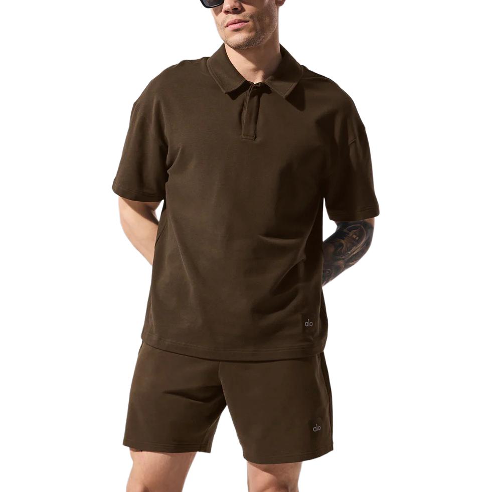 

Поло Double Take мужская Alo Yoga, Italian Espresso