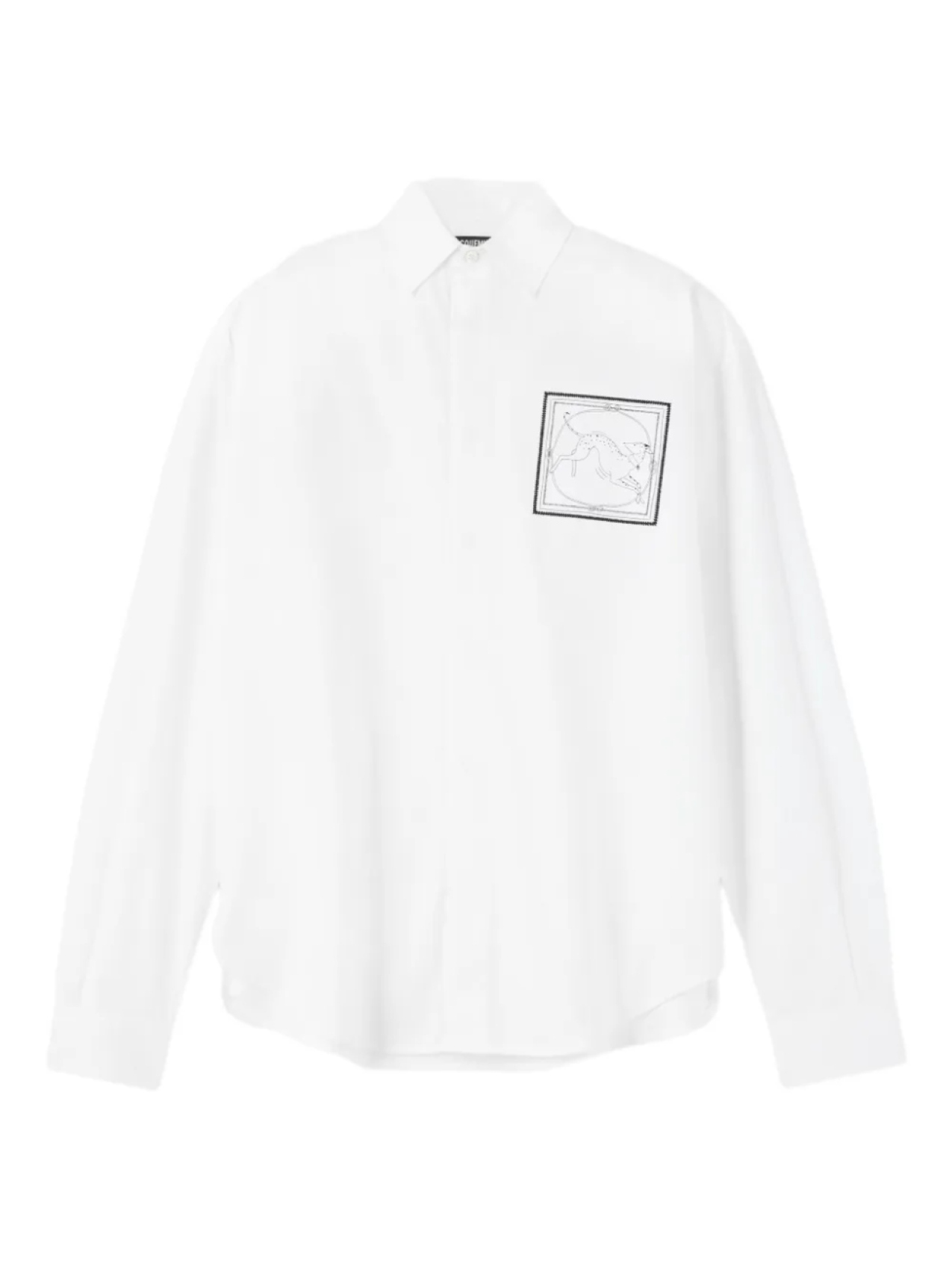

Jacquemus рубашка Le Simon ML с графичным принтом, белый