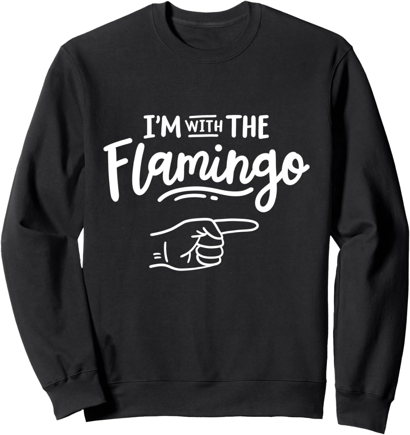 

Забавная толстовка для пары на Хэллоуин с надписью Я с фламинго Funny Halloween Costume Holiday Party Gift Store, черный