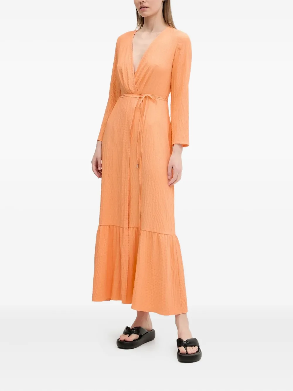 

Платье миди с запахом HUGO, оранжевый