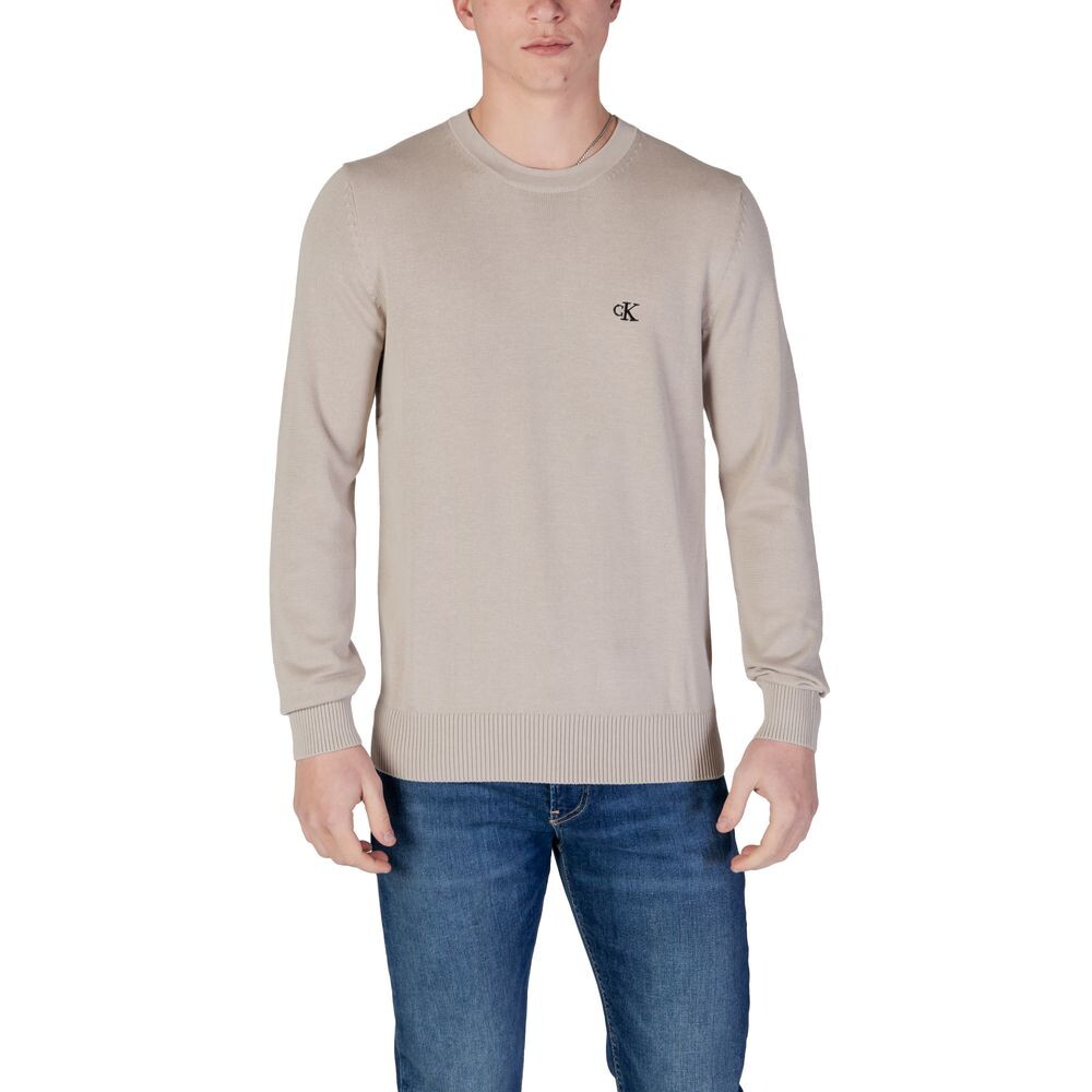 

Бежевая футболка из органического хлопка Calvin Klein Jeans