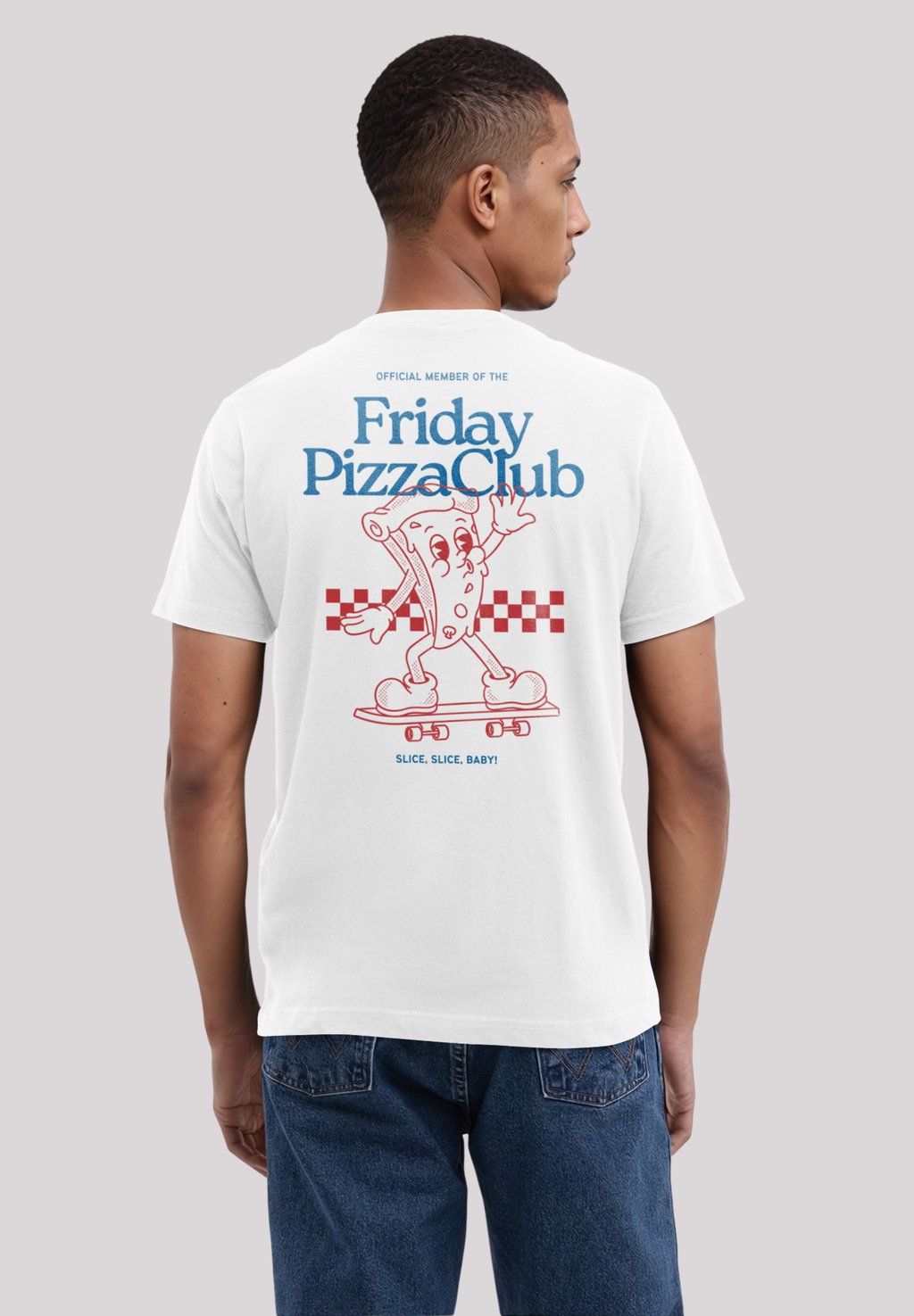 

Футболка с принтом FRIDAY PIZZA CLUB F4NT4STIC, белый