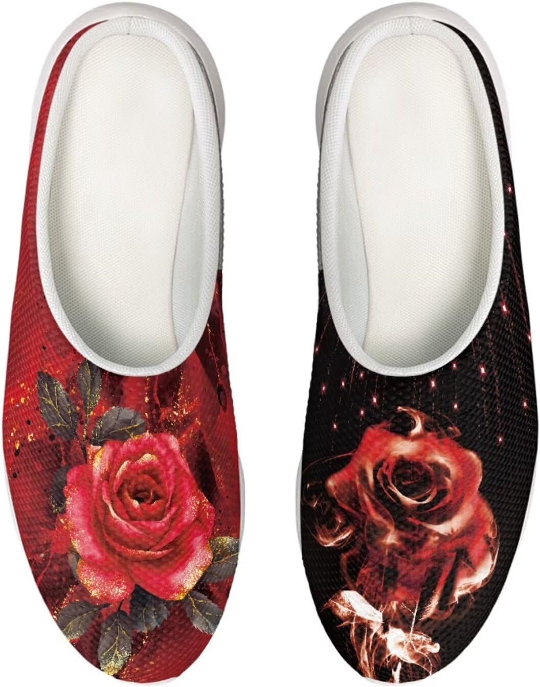 

Сабо Forchrinse Iris Cat Starry Sky Garden для женщин, туфли-мюли с поддержкой свода стопы, сандалии для домашнего ухода за больными, легкие, Rose