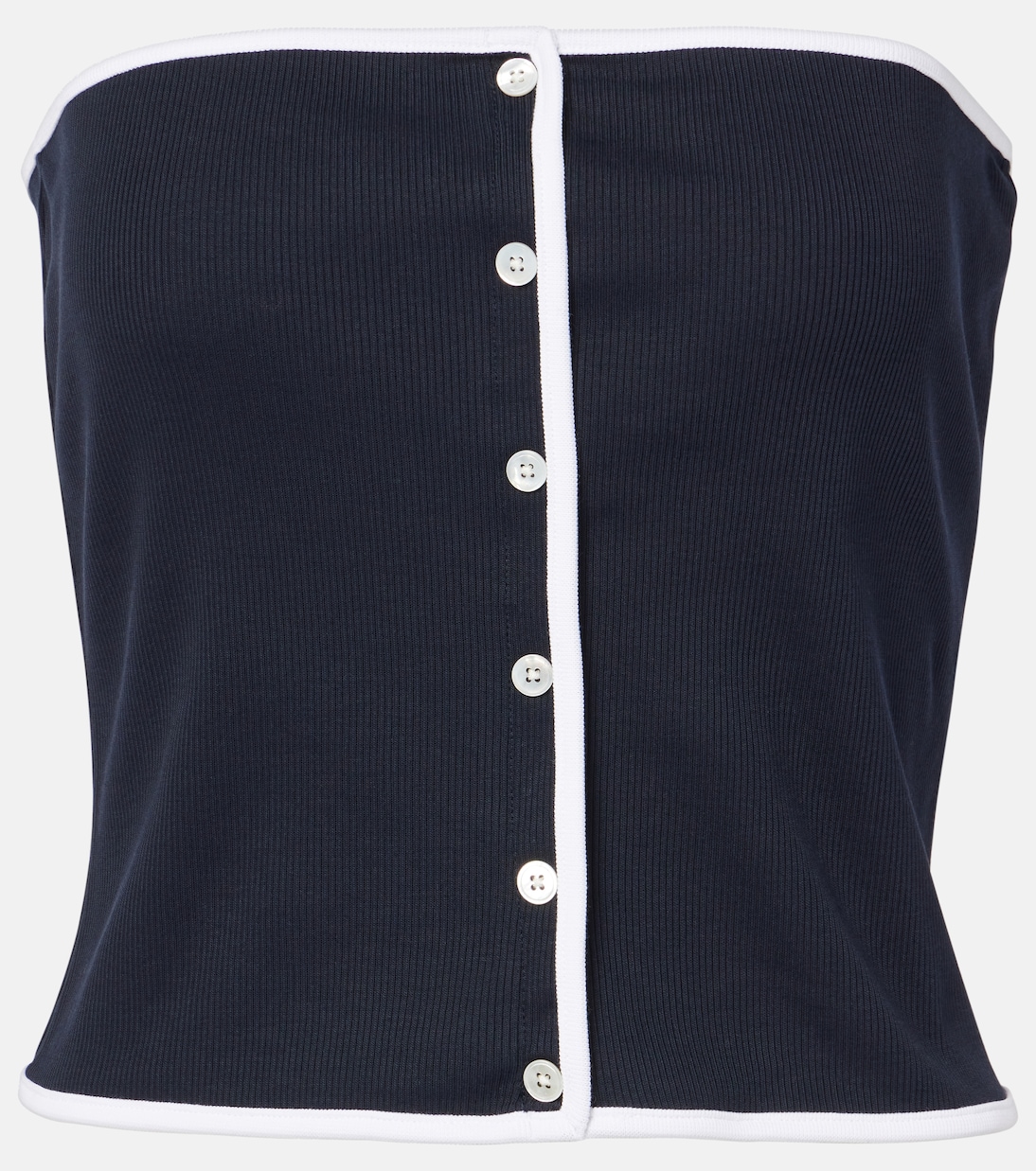 

Топ-труба Valley из хлопковой смеси Veronica Beard, темно-синий