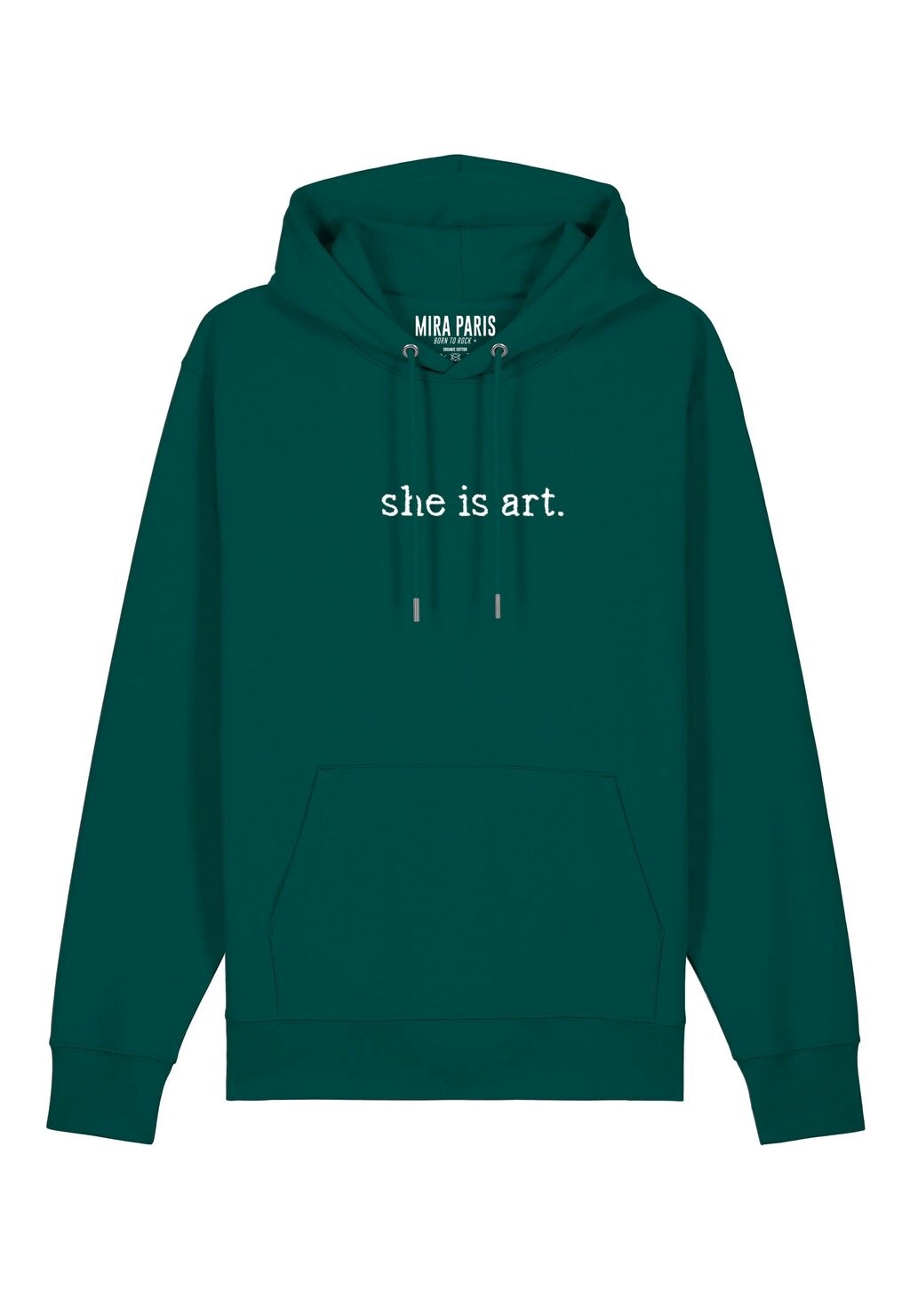 

Толстовка с капюшоном SHE IS ART EMBROIDERY UNISEX Mira Paris, зеленый