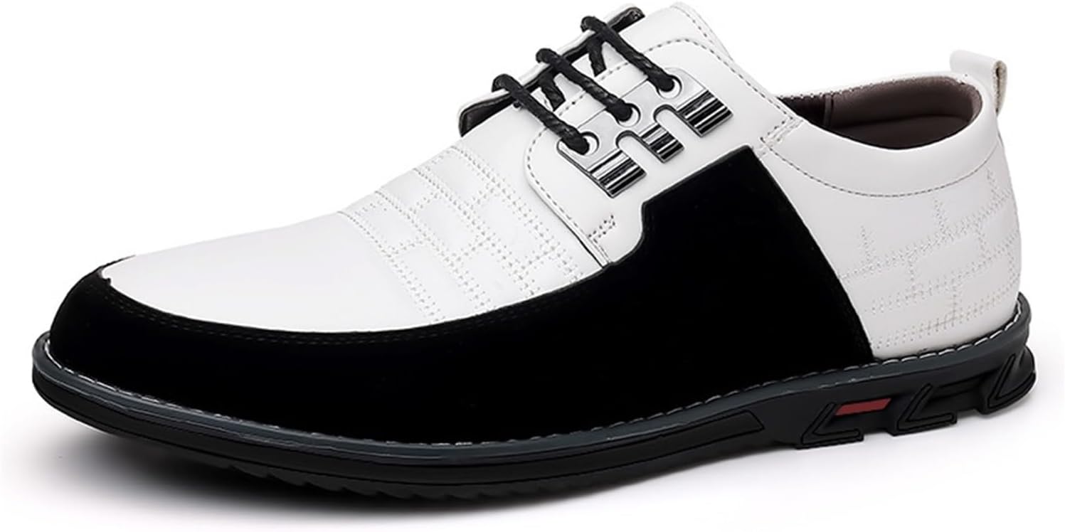

Мужские классические туфли, удобные деловые повседневные туфли-оксфорды, модные кроссовки, офисные рабочие туфли, кожаные туфли для ходьбы Dmgyck, белый