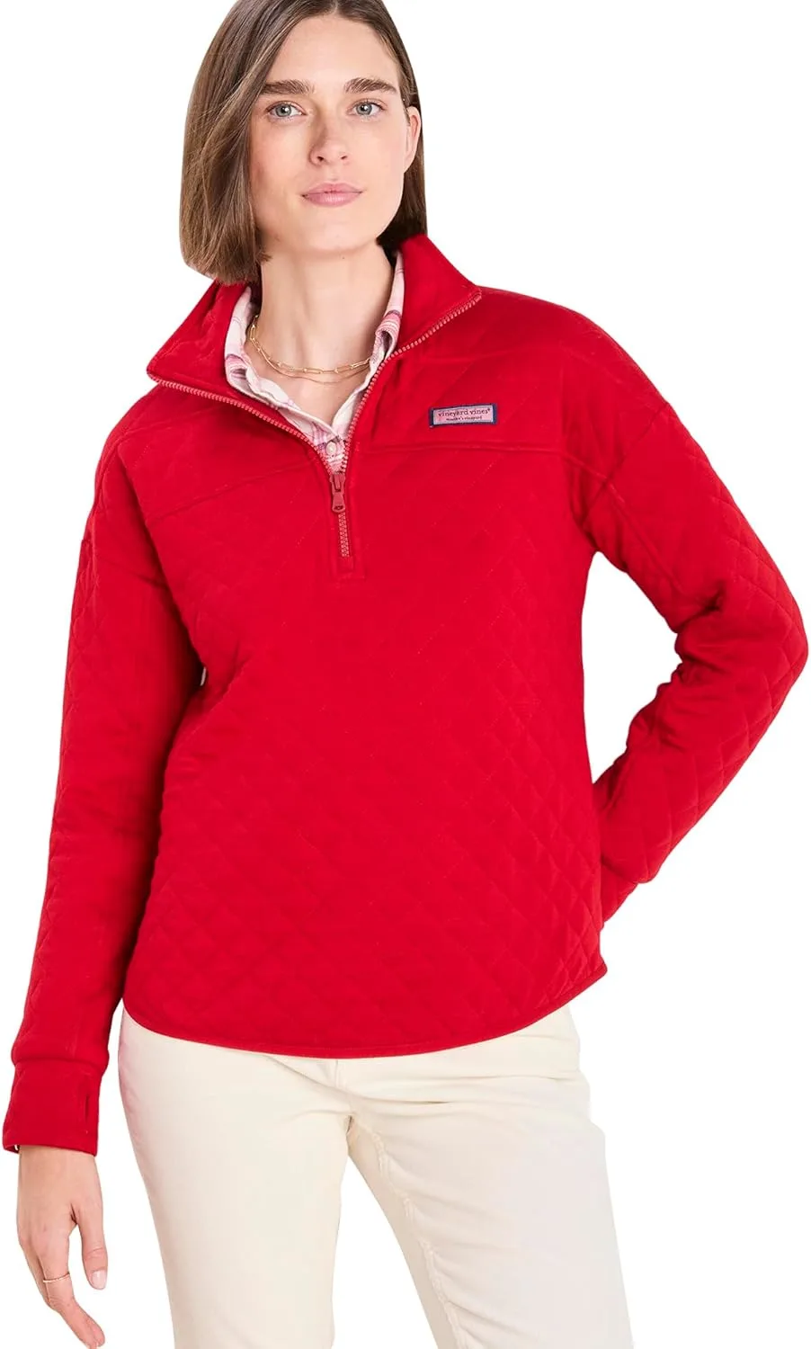 

Женская куртка vineyard vines Diamond Quilted Dreamcloth® Shep Shirt