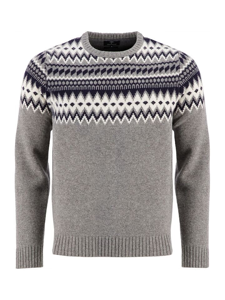 

Пуловер FYNCH-HATTON Wollpullover, серый