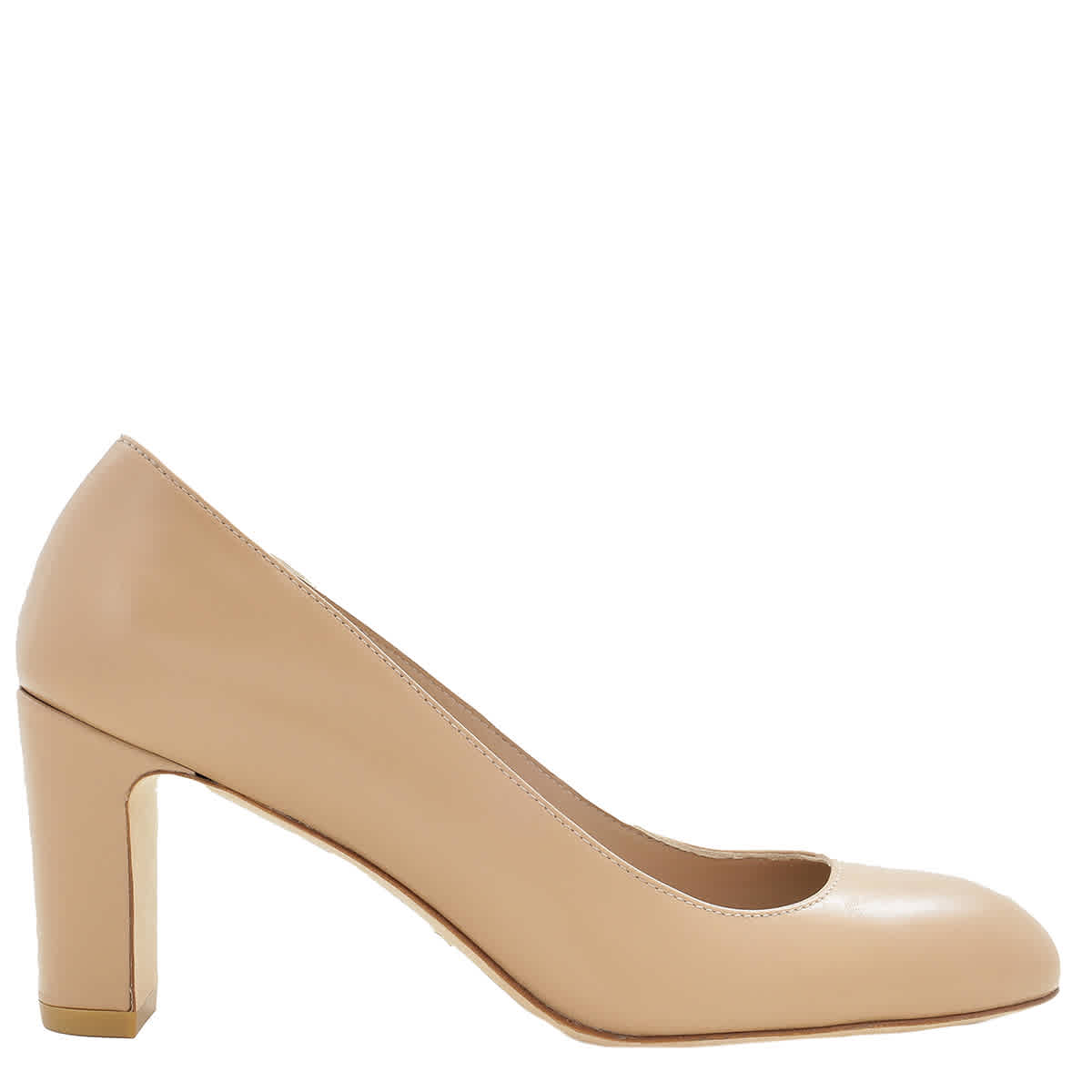 Стюарт Вейцман Вида 75 Туфли-лодочки на устойчивом каблуке Stuart Weitzman, Tan