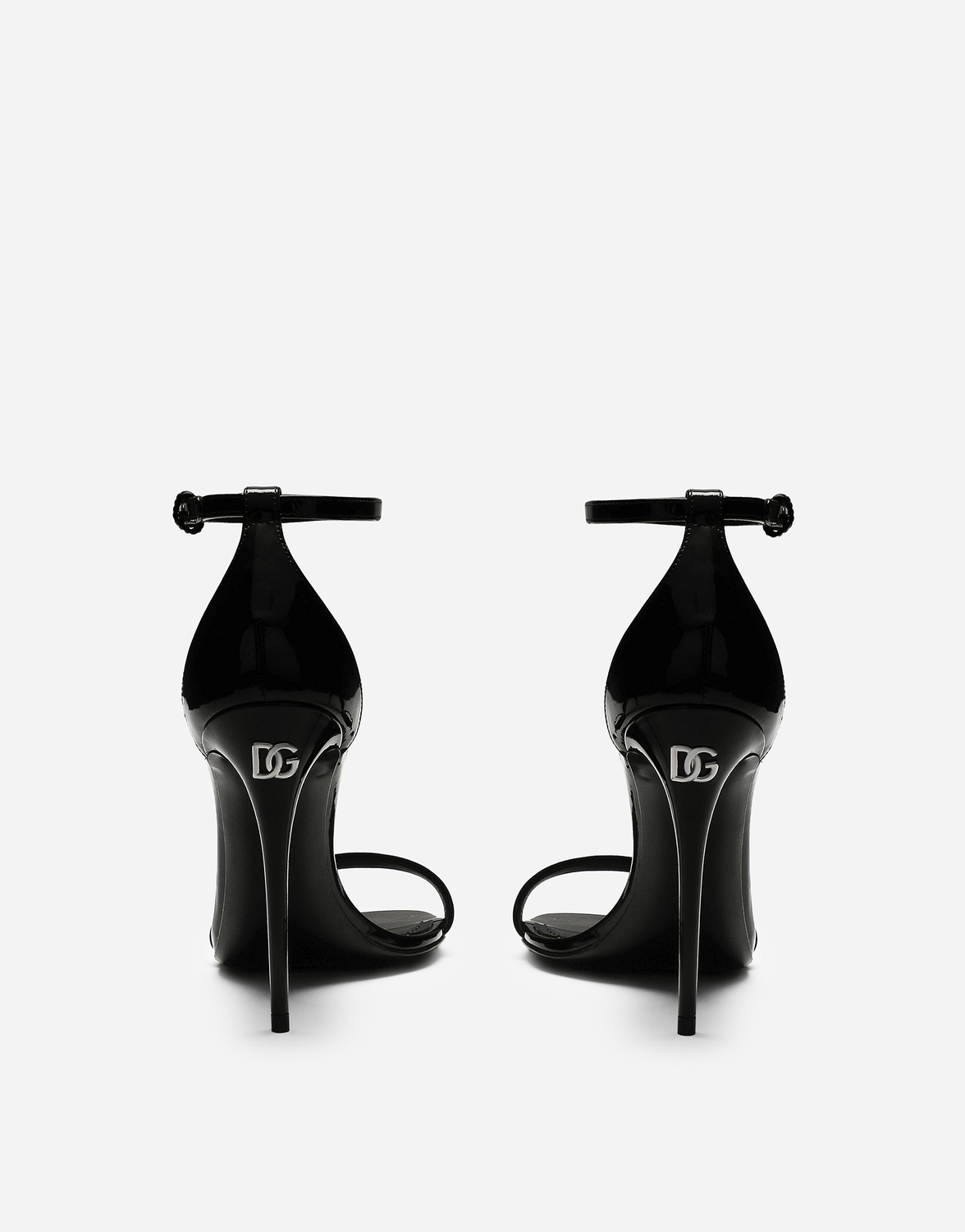 Босоножки из лакированной кожи Dolce & Gabbana, черный — фото 3