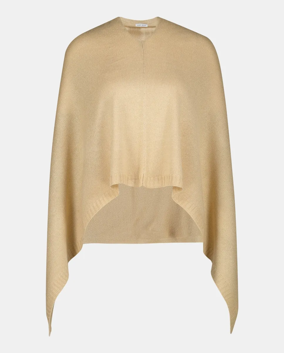 

Женский акриловый пончо с принтом Easy Wear, светло-серый