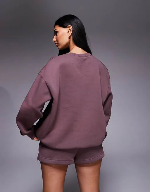 Темно-фиолетовый свободный свитшот из флиса Nike Phoenix Fleece — фото 3