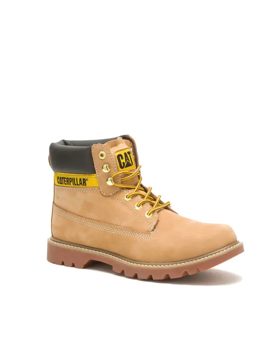 Взрослые ботинки Caterpillar из кожи со шнуровкой, желтый / черный — фото 3