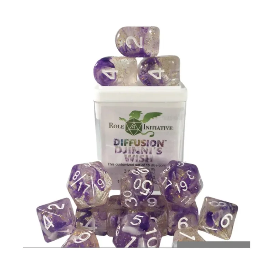 

Набор Diffusion Poly - Желание Джинни с цифрами (15), Class & Creature Dice - Poly Sets