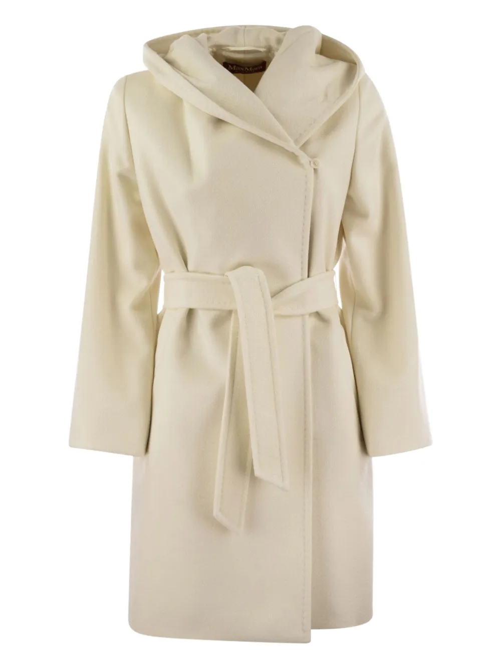 

Пальто с капюшоном и поясом MAX MARA, нейтральный