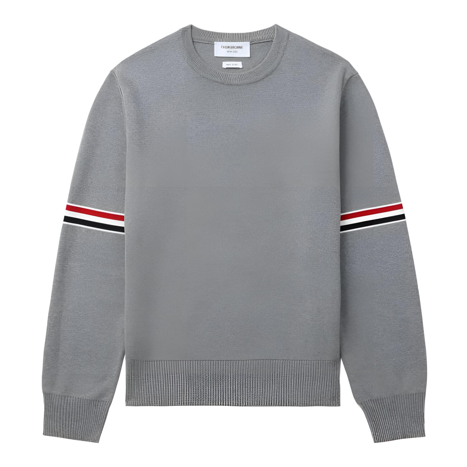 

Миланский джемпер с воротником-стойкой THOM BROWNE, серый