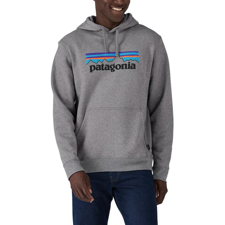 Футболка Patagonia P-6 Logo Printed Uprisal, черная — фото 3