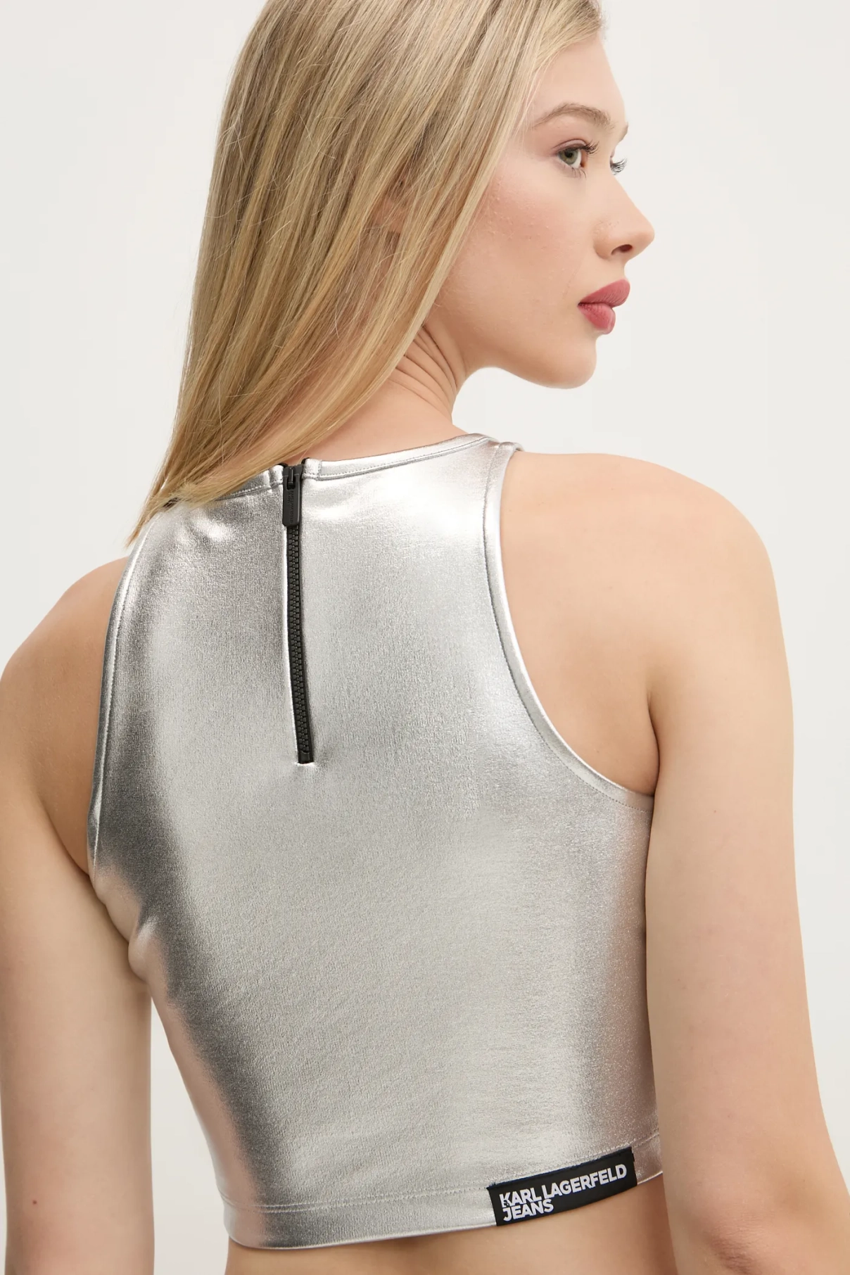 

Топ Karl Lagerfeld Jeans, серебряный