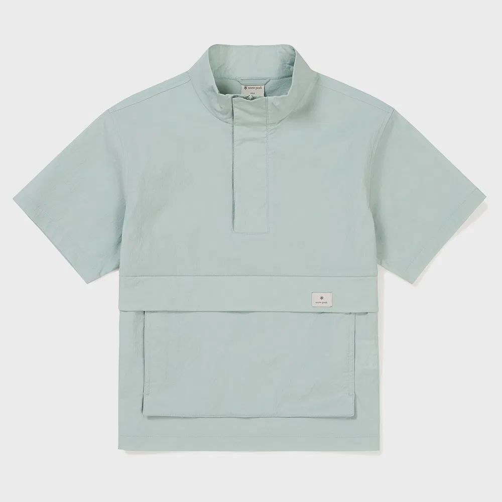 Детский анорак с воротником-стойкой Root Stand Neck Mid Mint от Snowpeak Apparel Kids — фото 2