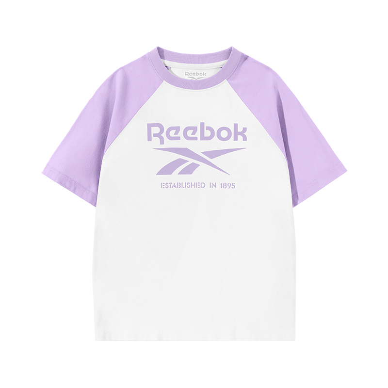 

Футболка летняя для детей 3-7 лет Reebok, светло-фиолетовый/серебристый