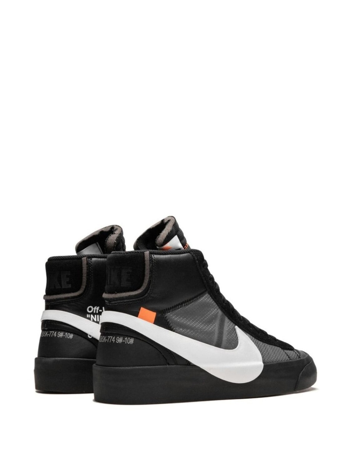 Кроссовки Blazer Mid Nike X Off-White, черный — фото 3