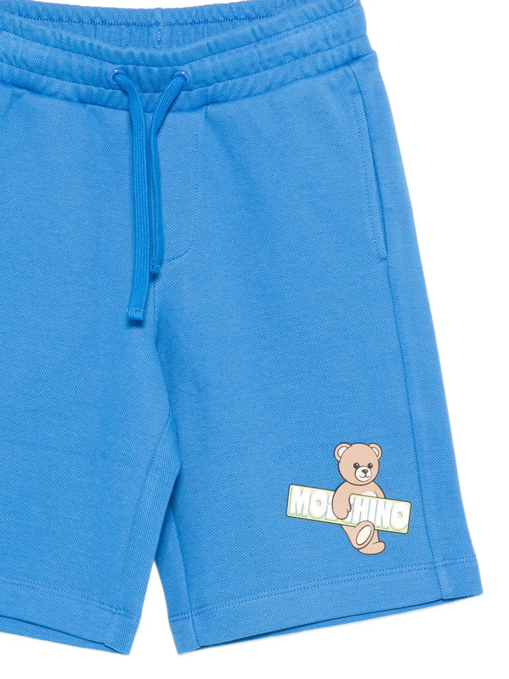 Шорты с изображением Тедди и кулиской Moschino Kids, синий — фото 3