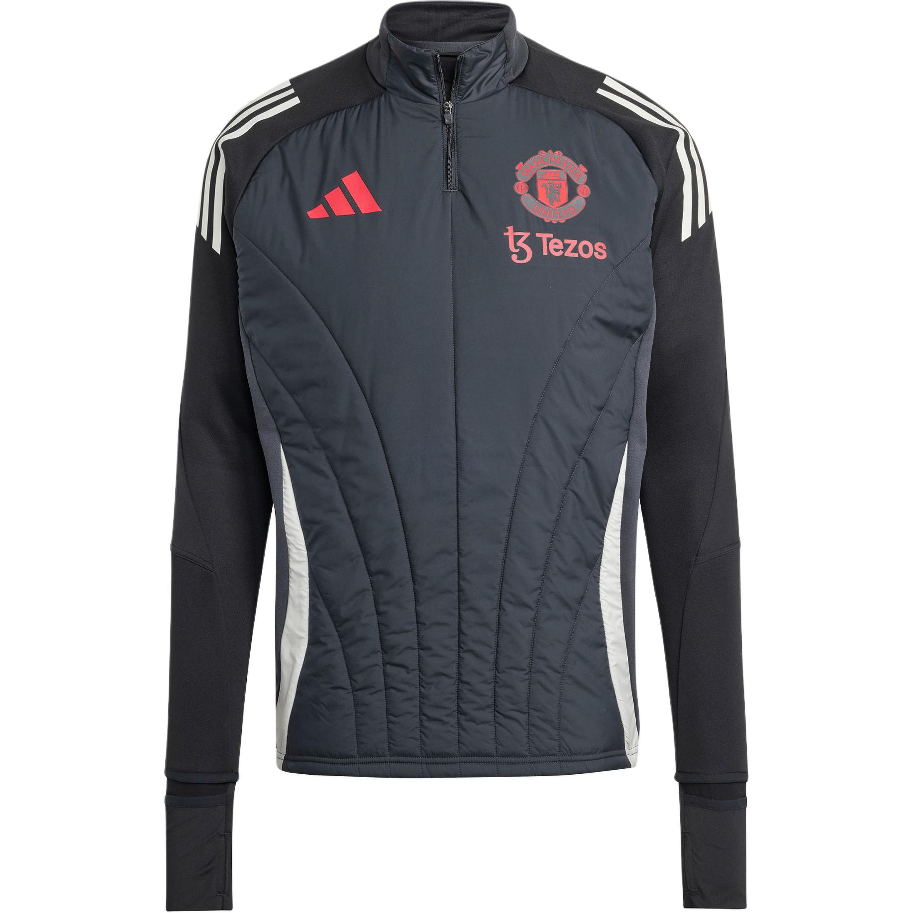 Футболка Manchester United Tiro 24 FW24 AEROREADY Мужская Угольно-черный/Черный Adidas — фото 2