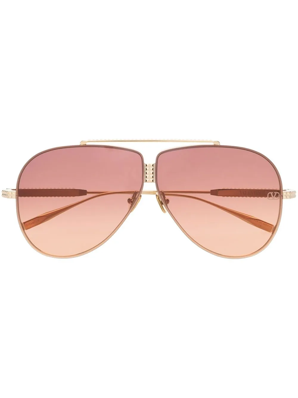 

Солнцезащитные очки-пилоты Rockstud VALENTINO GARAVANI EYEWEAR, золотой