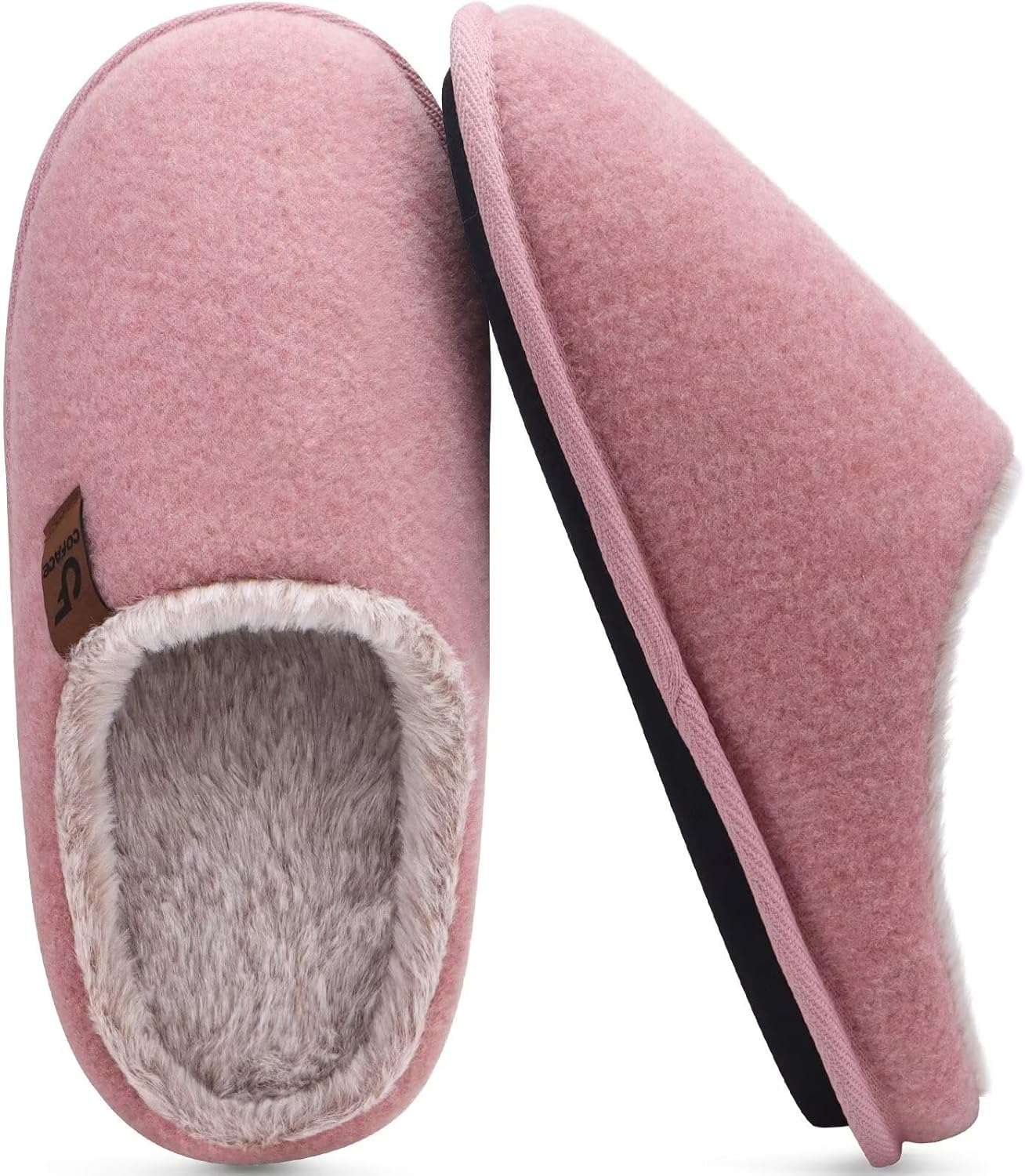 

Мужские уютные тапочки COFACE с амортизирующей мемори-пеной, удобные, с легким подскоком, теплые домашние/шлепанцы с поддержкой свода стопы, резиновая подошва, размер 7-15, светло-розовый