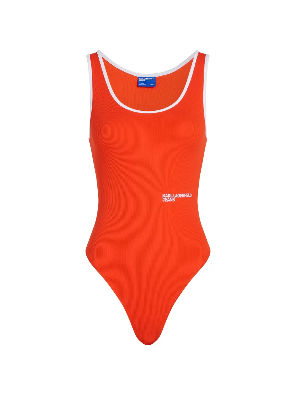 

Топ в рубчик Karl Lagerfeld Jeans, оранжевый