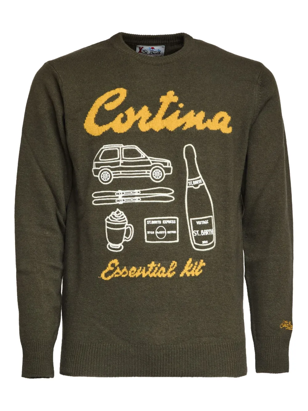 

Свитер Heron с круглым вырезом Mc2 Saint Barth, зеленый