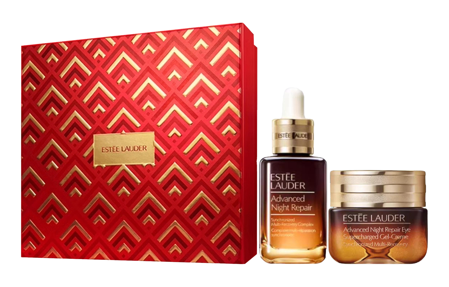 ESTEE LAUDER Yashilandai 2024 рождественский лимитированный набор маленькая коричневая бутылочка уход за кожей лифтинг увлажнение восстановление 15мл+30мл/15мл+50мл — фото 2