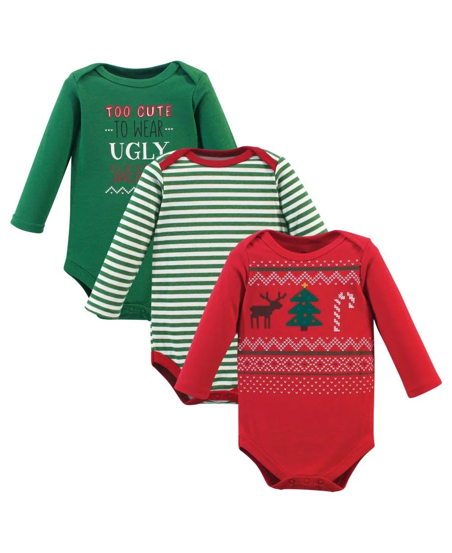 Тройной набор боди с длинными рукавами Treasure Little Treasure, Ugly Sweater