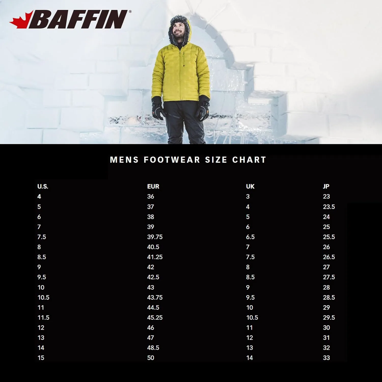 

Мужские водонепроницаемые утепленные низкие зимние ботинки Baffin WHITETAIL II, верх из цельнозернистой кожи, гибкая резиновая подошва, коричневый