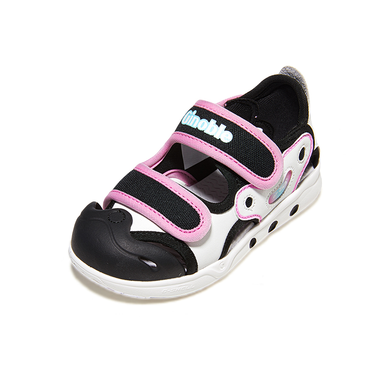 

Износостойкие дышащие низкие туфли для малышей GINOBLE, черный/белый/розовый