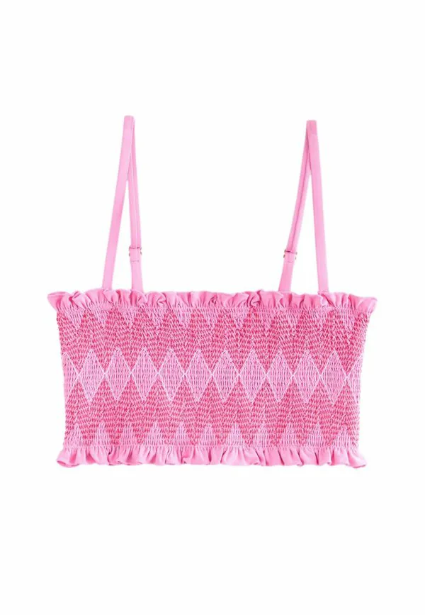 Бикини-Топ с присборенным верхом Next, Pink Contrast Stitch