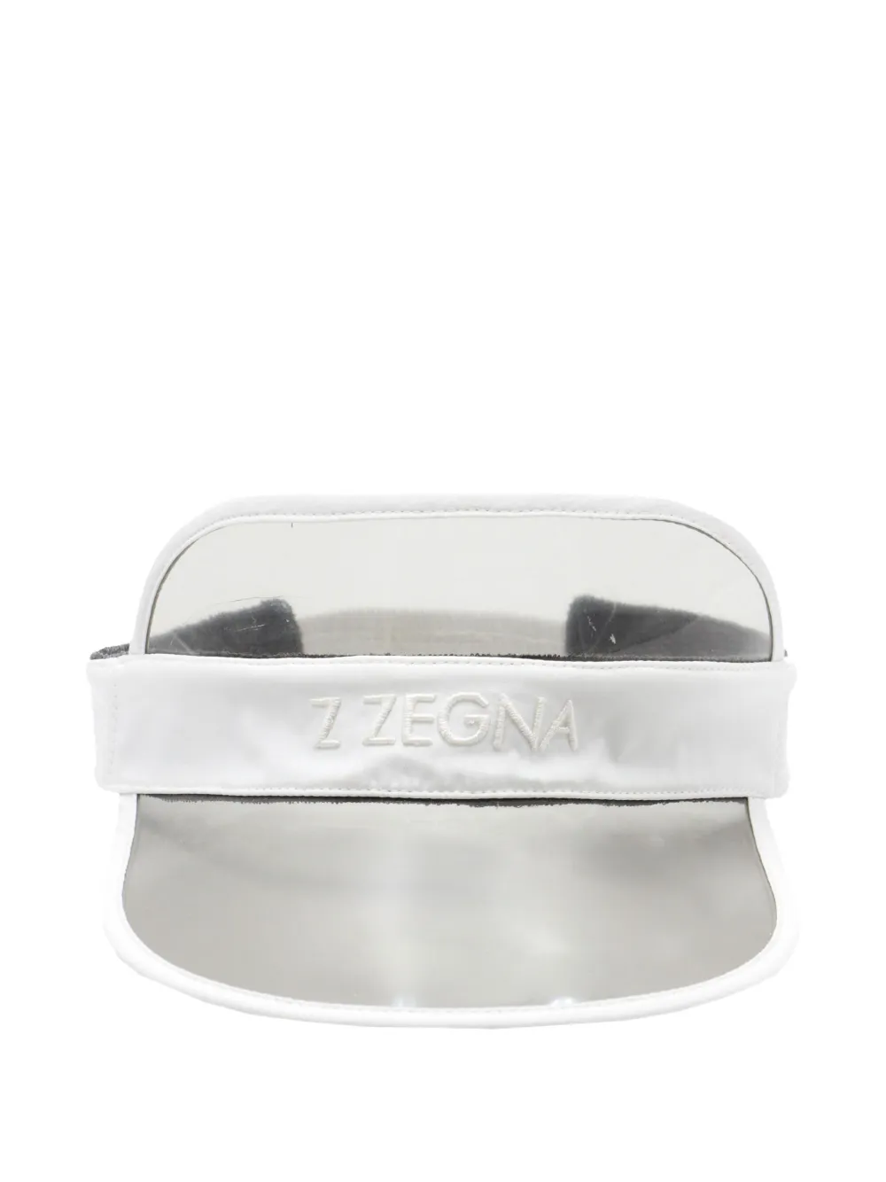 

Кепка-визор с вышитым логотипом Zegna, серый