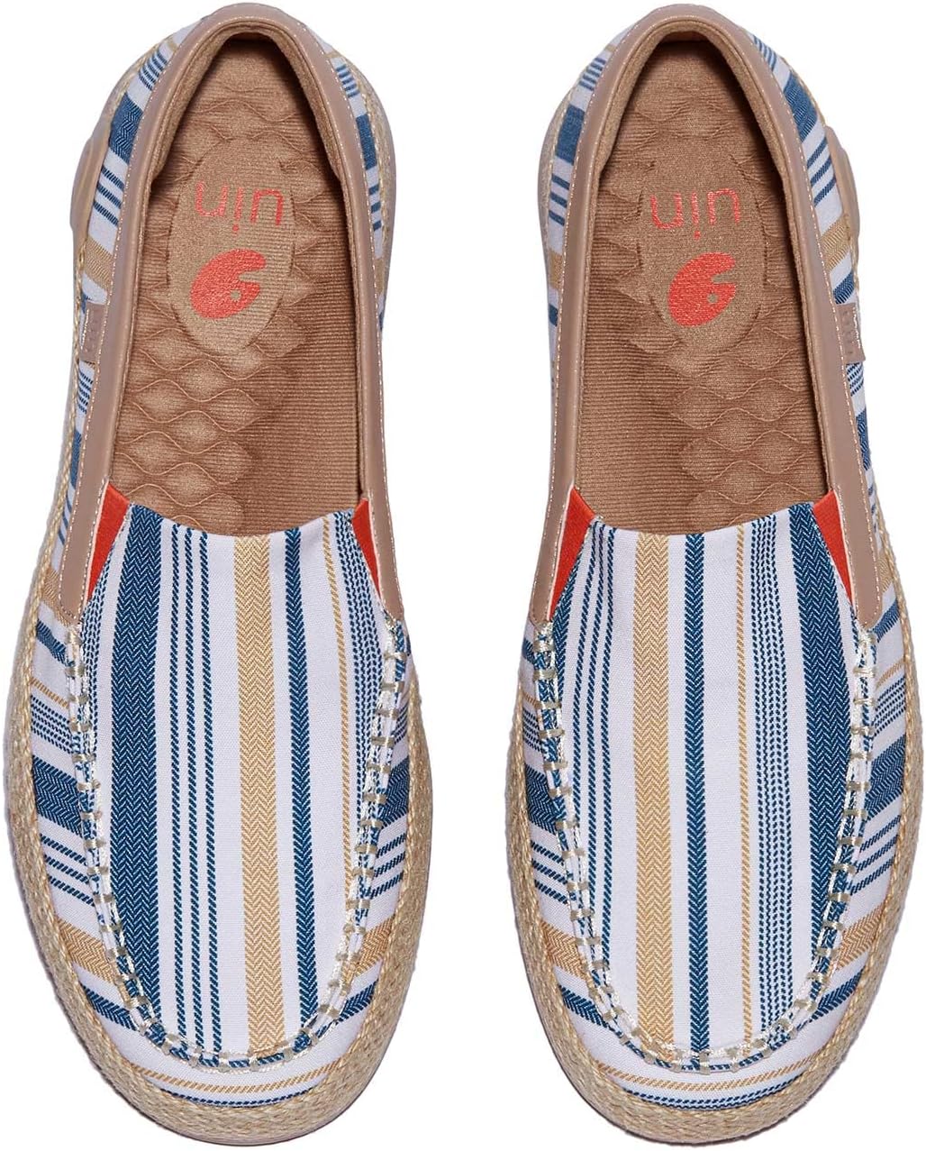 

Мужские эспадрильи UIN Slip Ons- легкие прогулочные повседневные лоферы, удобные, с ручной росписью, серия Marbella, Marbellaⅴ-retro Stripes