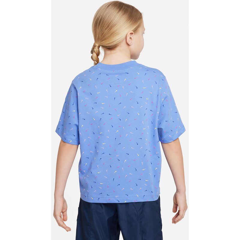 Shirt g nk nsw tee boxy swoosh aop Nike, цвет polar — фото 2