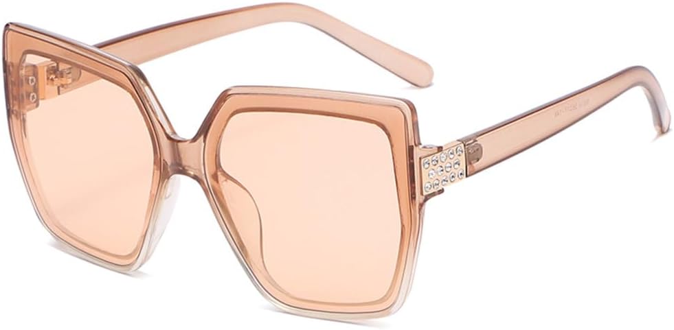 

Модные солнцезащитные очки с градиентным переходом цвета для женщин, роскошные, стильные, с бриллиантовой отделкой, солнцезащитные очки с защитой от УФ-излучения UV400 LVTFCO, Champagne