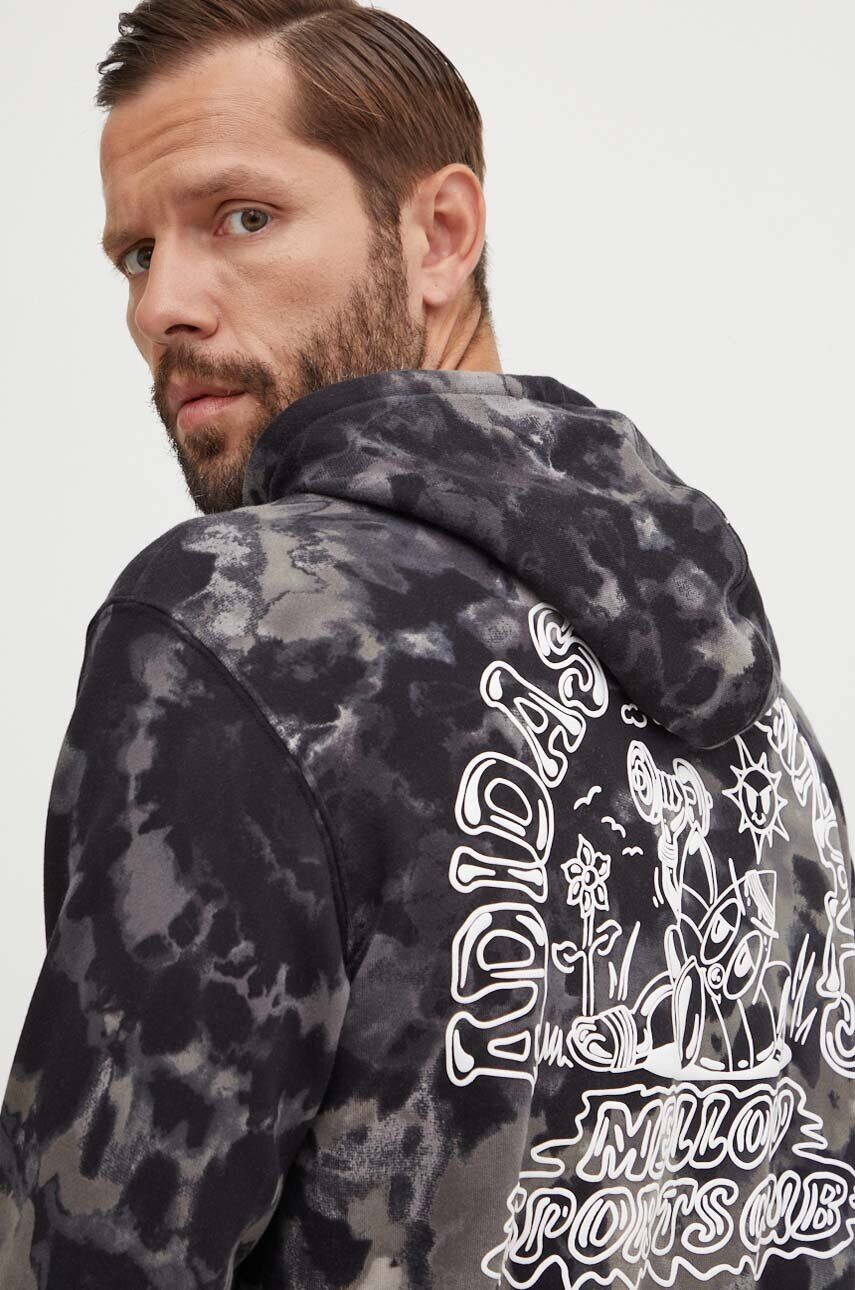 

Хлопковая толстовка с капюшоном adidas Originals Tie-Dyed Aop, черный