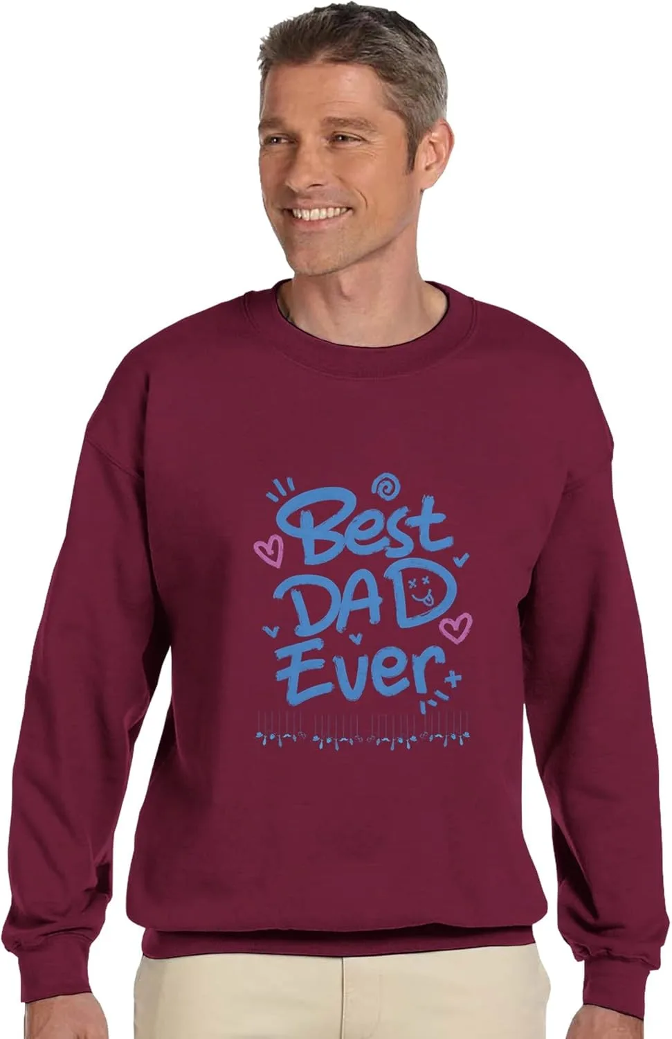 Классический унисекс свитшот с принтом Best Dad Ever — фото 2