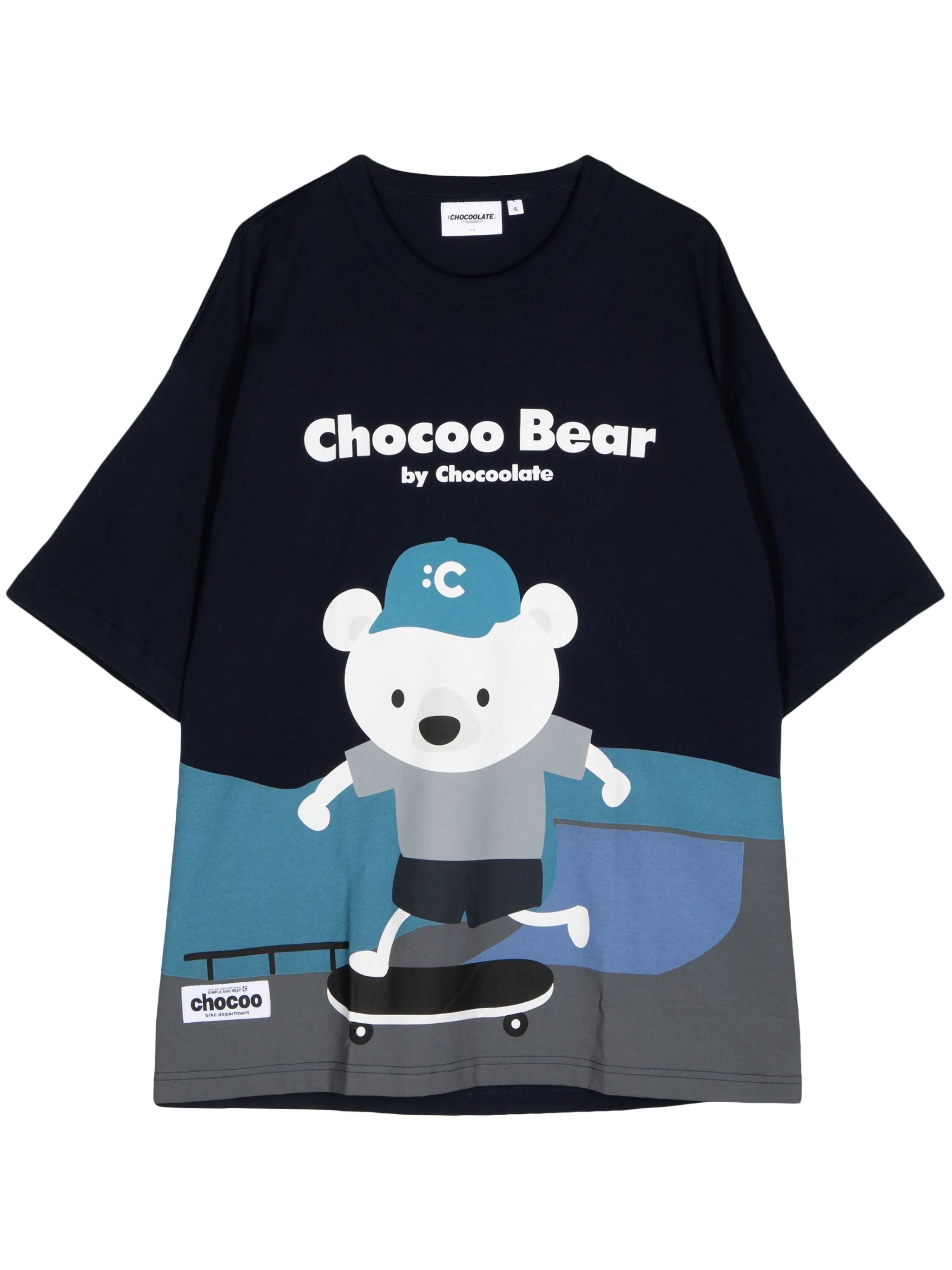 

Футболка с принтом Chocoolate, синий