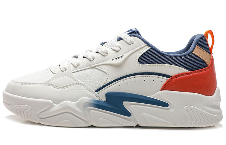 

Кроссовки XTEP Skateboarding Shoes Men Low-top Sail White/gray Blue/soapberry Color, белый/голубой