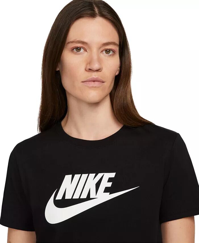 Футболка с логотипом Sportswear Women's Essentials Nike, черный — фото 3