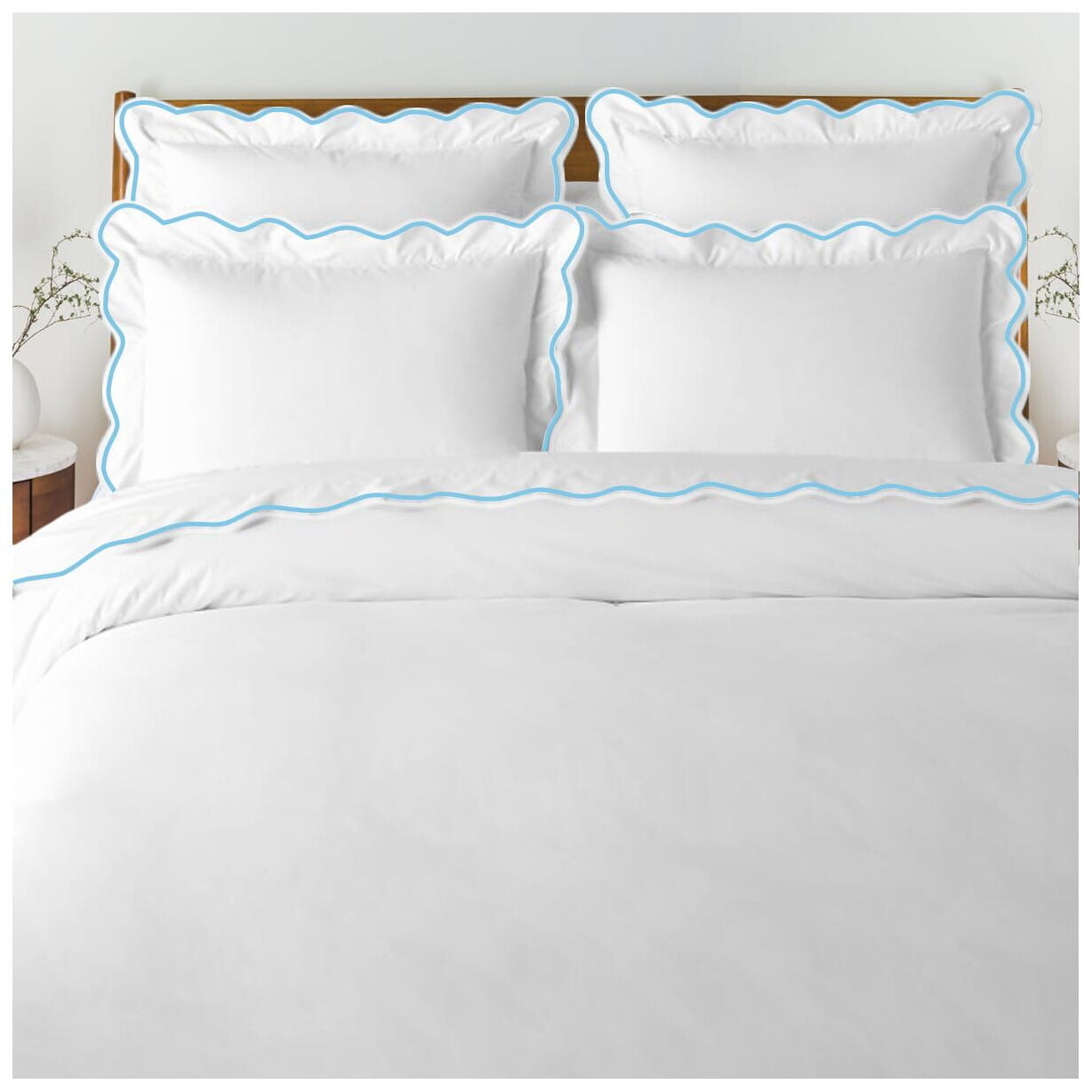 

Пододеяльник с вышивкой Stitch Eiderdown Décor, светло-синий