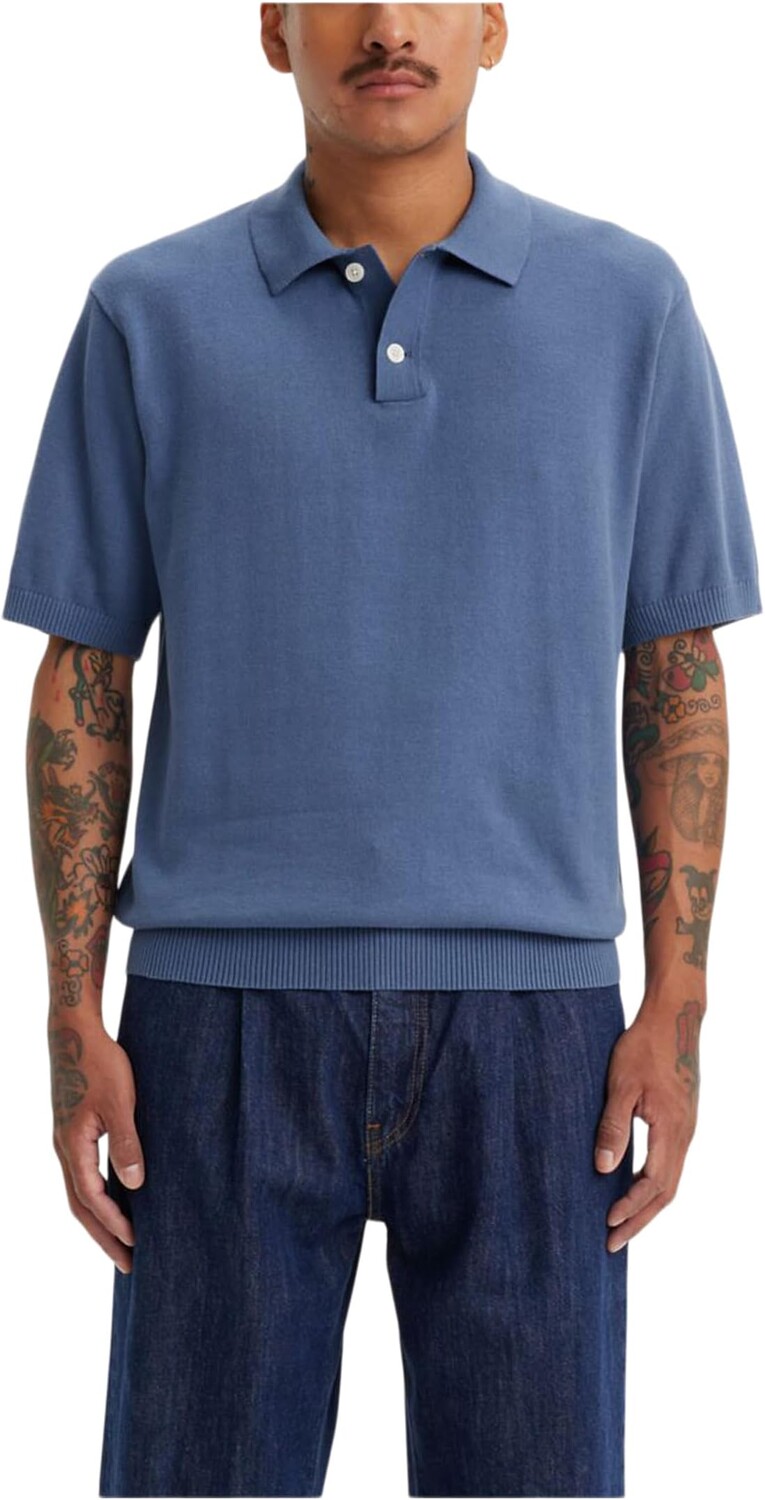 

Свитер Levi's Premium Sweater Knit Polo, цвет Coastal Fjord