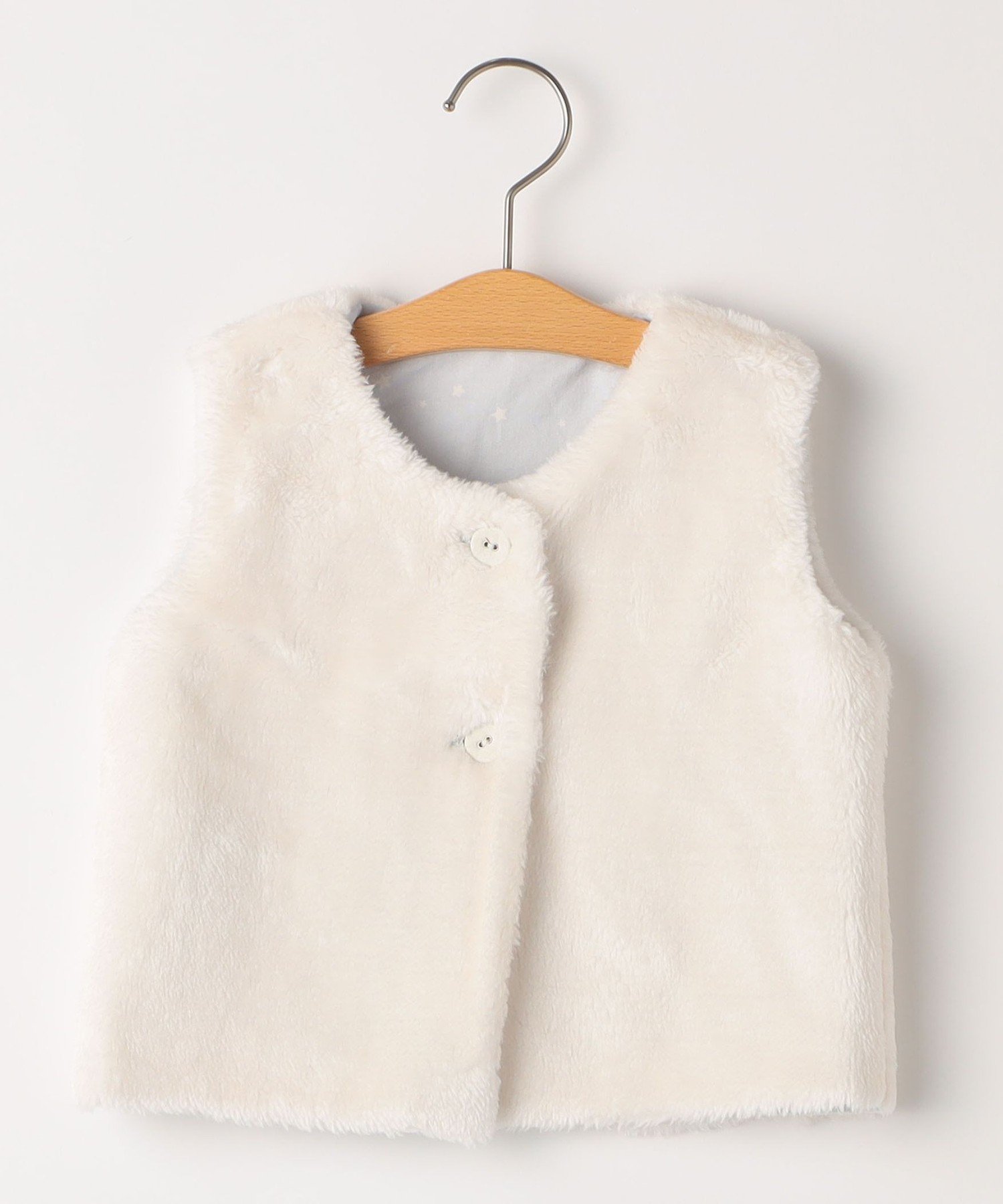 Детский жилет из искусственного меха, размер 80-90 см. Ships Kids, off white