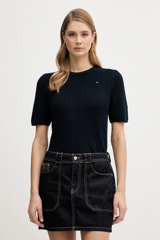 

Хлопковая футболка Tommy Hilfiger, темно-синий